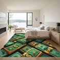 thumbnail image 3 of ODIKA 4'x6' Machine Washable Non-Slip Area Rug, Graphic Green High Traffic Rug, Green, 1006636, 3 of 7
