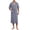 Light Blue, variant on Bathrobes for Men Lightweight Modal Knit Sleepwear Short Sleeve Spa Robe with Contrast Piping Detail Classic V-Neck Wrap Loungewear House Coat Featuring Patch Pockets