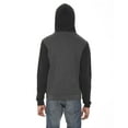 thumbnail image 3 of American Apparel Unisex Flex Fleece Zip Hooded Sweatshirt-Dk Hth Gray/Black-M, 3 of 3