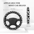 thumbnail image 3 of Vsdgher Cow Print Black White Pattern Elastic Car Steering Wheel Cover,Car Wheel Cover Protector Car Accessory for Steering Wheel with a Diameter of 14.5"-15", 3 of 6