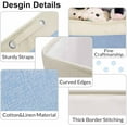 thumbnail image 6 of Linen Closet Collapsible Storage Basket Bin for Shelves, Fabric Rectangle Organizers with Handles for Home,Nursery,Clothes, Toys,Books, Laundry-Blue, 6 of 7