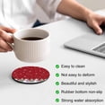 thumbnail image 3 of Red Christmas Snowman Coasters Set of 4, Absorbent Coasters for Drinks, Winter Xmas Tree Snowflakes Winter Coaster for Desk Coffee Table Protection, Home Decor House Warming Gifts 4", 3 of 8