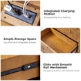 thumbnail image 6 of Tina's Home Modern 2-Drawer Solid Wood End Table with Built-in USB & Power Outlet, Small Space Storage Cabinet for Living Room, Office (Seadrift), 6 of 8