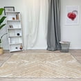thumbnail image 3 of Alfa Rich 4x6 Geometric Pattern Gold Cream Washable Woven Cotton Area Rugs, 3 of 4