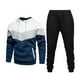 thumbnail image 1 of Suéter y pantalones cosidos en tres colores Traje de otoño e invierno con capucha de dos piezas para hombres Pompotops oipoqjl29429, 1 of 6