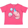 thumbnail image 3 of Inktastic Cute Axolotl Birthday with Cupcake Boys or Girls Toddler T-Shirt, 3 of 5