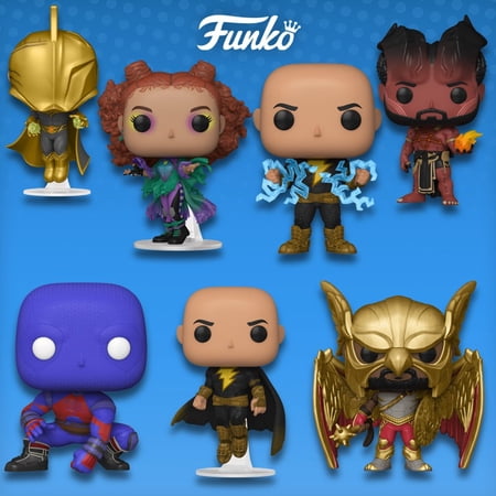 Funko Pop! Movies: Black Adam 7pk (Black Adam Flying/ Black Adam Lightning/ Atom Smasher/ Cyclone/ Dr. Fate/ Hawkman/ Sabbac)