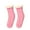 Pink, variant on Women Socks, Stretchy Plush Liner Knitted Anti Slip Warm Socks for Autumn Winter 1 Pair