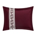thumbnail image 5 of Chic Home Mason 8-Piece Applique Comforter Set, King, Burgundy, 5 of 7