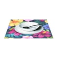 thumbnail image 3 of Ryvnso Placemats Set of 4 Tropical Flowers Dining Mats Heat-Resistant Non-Slip Washable Table Mat, 3 of 8