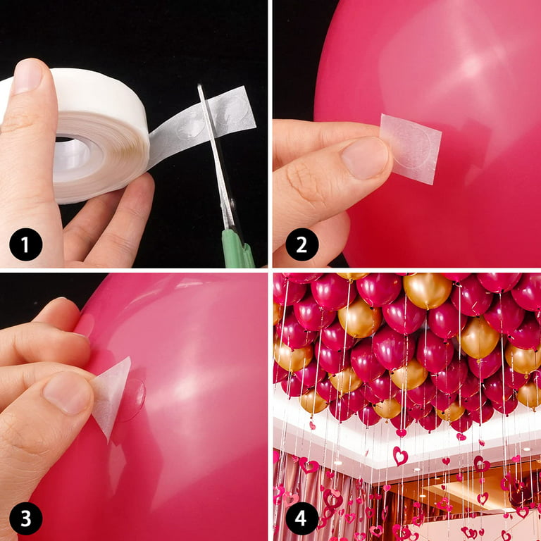 1600pcs Glue Point Clear Balloon Glue Removable Adhesive Dots Double Sided  Dots of Glue Tape for Balloons Craft Glue Points Dots Sticky Dots or