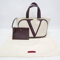 thumbnail image 2 of Pre-Owned Valentino Garavani V Logo Pouch Included Women's Leather,Canvas Tote Bag..., 2 of 14
