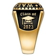 thumbnail image 2 of Order Now for 2025 Graduation, Freestyle Men’s – Onyx, Carnelian, Lapis, Mother of Pearl Genuine Stone Class Ring, Personalized, High School or College Graduation, 2 of 9