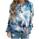 thumbnail image 2 of ICHUANYI Liquidación Moda Mujer Casual Manga Larga Cuello Redondo Impresión Señoras Sudadera Tops Blusa ICHUANYI WER202308230364, 2 of 4