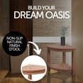 thumbnail image 3 of Nordic Teak 15" Shower and Bath Corner Stool with Shelf - Brown, 3 of 8