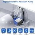 thumbnail image 3 of Pengug Cat Water Fountain Pump USB Rechargeable 5V Replacement Pump Motor Pet Drinking, 3 of 10