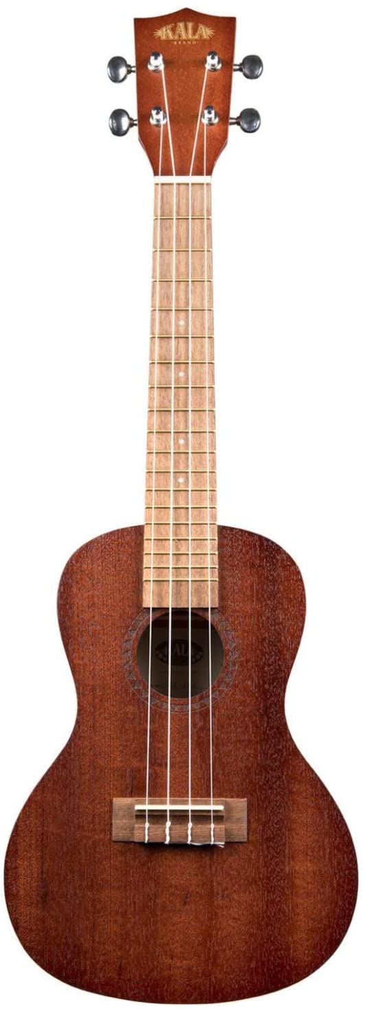 Kala KA-15 Concert Ukulele Bundle Included Gig Bag, Tuner, Strap and String, Natural Mahogany