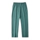 thumbnail image 3 of Pantalones largos para hombre, deportivos, informales, lisos, con cintura elástica y cordón ajustable, de pierna ancha, rectos y cilíndricos, de poliéster., 3 of 4