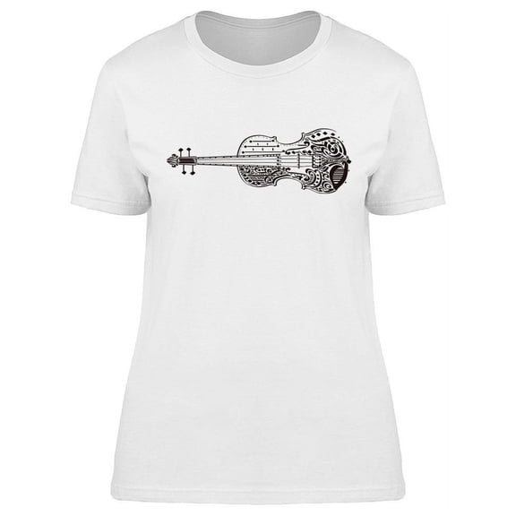 Violin Drawing T-Shirt Women -Image by Shutterstock, Female XX-Large