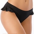 thumbnail image 5 of DHFJKG Womens Bikini Bottoms Swimwear Briefs Low Cut Ruffle Ruched Solid Color Bathing Suit Brief Soft Beachwear, 5 of 6