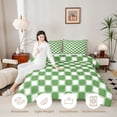 thumbnail image 3 of Manfei Vintage Grid Twin Comforter Sets,Modern Check Bedding Set,Dark Green,Light Gray Reversible,2-Piece,1 Comforter and 1 Pillowcase,2-Piece,1 Comforter and 1 Pillowcase, 3 of 7