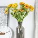 thumbnail image 1 of Ramo de flores artificiales de girasol - Bonsái ABS de 65 cm/25,6 pulgadas para bodas y decoración del hogar, 1 of 9