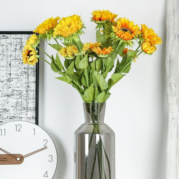 Buscador de Regalos Flor de Girasol Artificial onlyliua Planta Bonsai Decoración de Boda Ins Wind