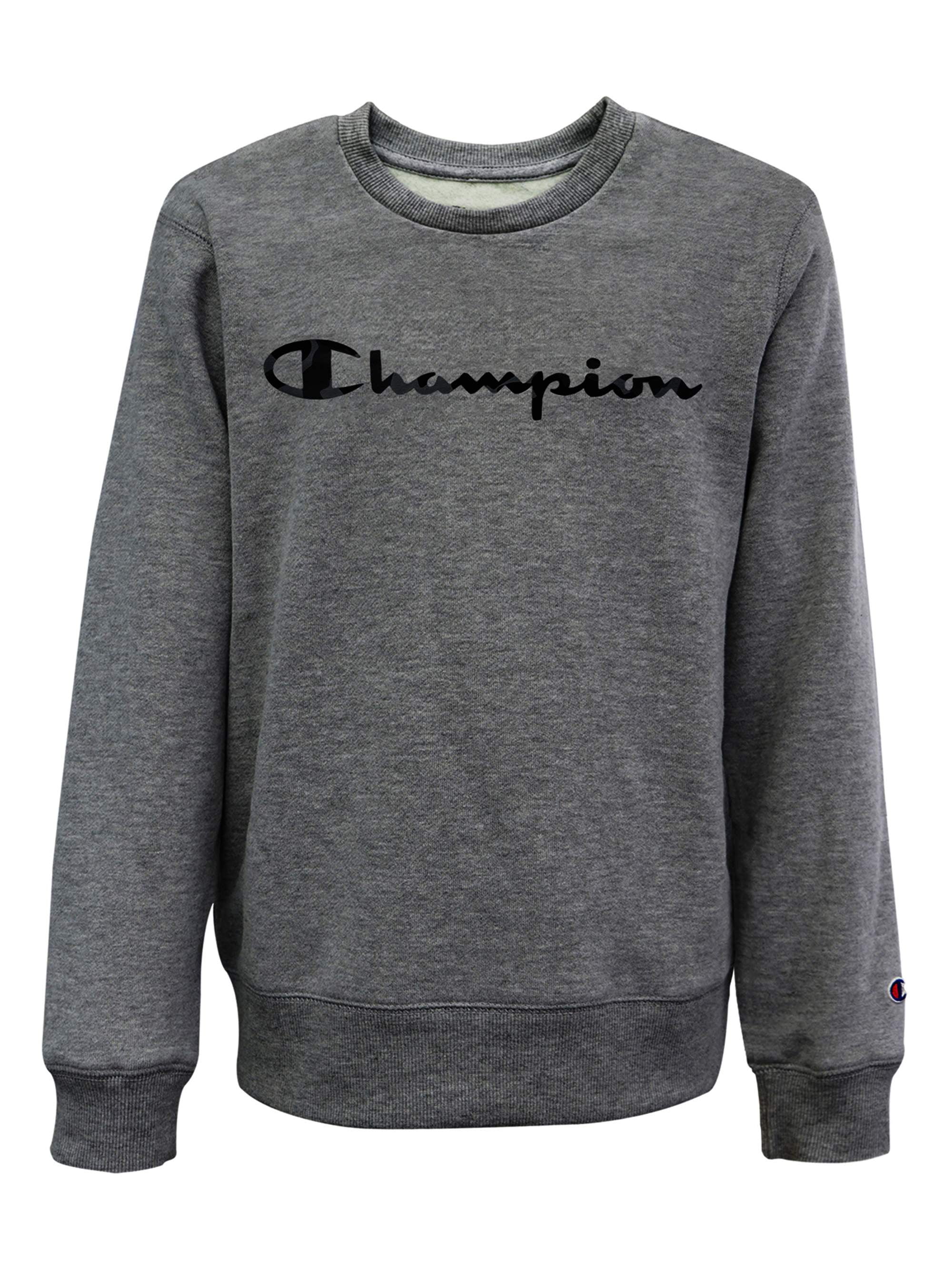 Champion Boys Camo Fill Script Fleece Crewneck Sweatshirt, Sizes 8-20 ...