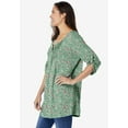 thumbnail image 3 of Woman Within Plus Size 7-Day Three-Quarter Sleeve Pintucked Henley Tunic, 3 of 5