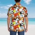 thumbnail image 6 of Daiia Colorful Balls Hawaiian Shirt for Men Gentle Cotton Regular Short Sleeve Casual-X-Large, 6 of 9