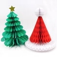 thumbnail image 4 of 1 colgante estéreo de árbol de Navidad/sombrero, adornos colgantes de panal de papel para decoración de fiestas navideñas, suministros para mesas navideñas, 4 of 5