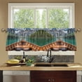 thumbnail image 4 of Yayeee Kitchen Curtains Tier Set of 2 Light Filtering 57"x24" Over Sink Window Panels, Lake, 4 of 7