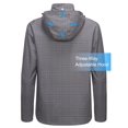 thumbnail image 2 of Men's Waterproof Rain Jacket, Lightweight Rain Coat, Raincoat with Hood for Golf Hiking (Gray Plaid L), 2 of 7