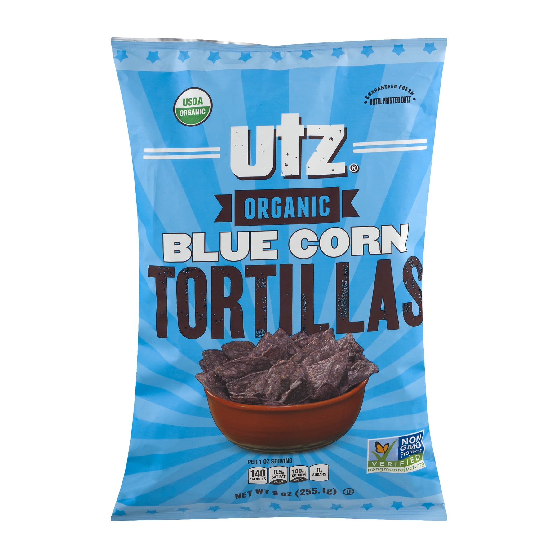 Utz Organic Blue Corn Tortillas, 9 Oz.