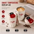 thumbnail image 5 of Coffee Vacuum Flask – Portable Stainless Steel Insulated Travel Mug, 12oz Temperature Display Mug, Stainless Steel Insulated Water Bottle With Lid And Handle Strap, Water Bottle Leak (Black), 5 of 10