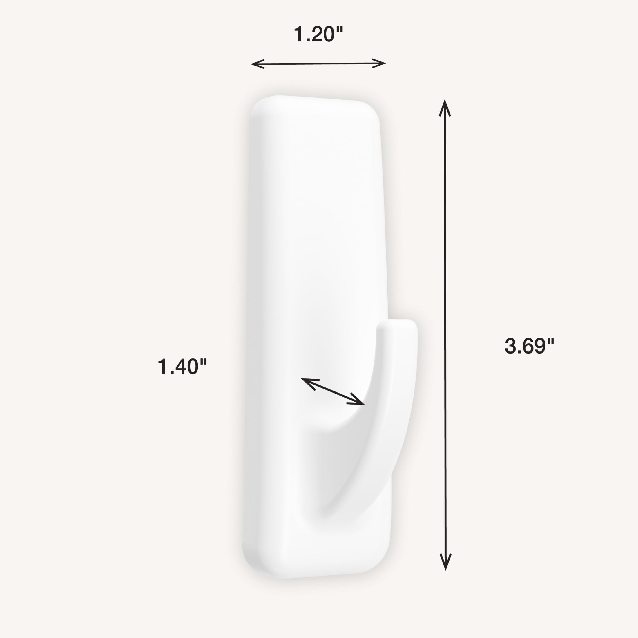 FrogTape reMOVEables Large White Utility Hook , 5 Hooks and 10 Adhesive Strips