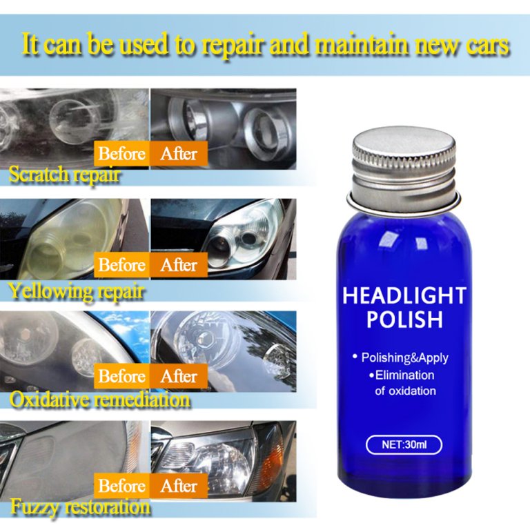 Car Headlight Restoration Kit Cleaner Headlight Polish Liquid Repair Fluid  30ml 