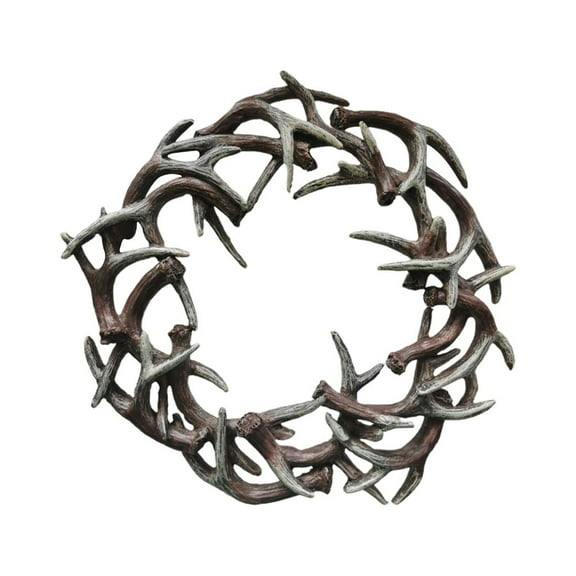 Christmas Rustic Farmhouse Antlers Wreath Staghorn Christmas Wreath Arrangement丨7.9X7.9 In