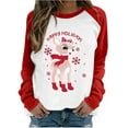 thumbnail image 1 of Seyurigaoka Women's Christmas Snowflake Reindeer Car Knitted Sweater Long Sleeve Crew Neck Animal Print Pullover Knitwear, 1 of 1