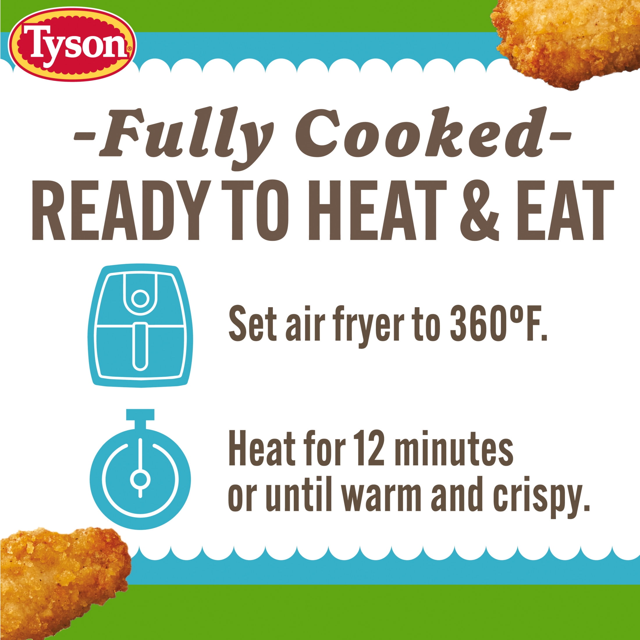 Tyson Simple Ingredient Chicken Breast Strips, Fully Cooked, Frozen, 20 oz