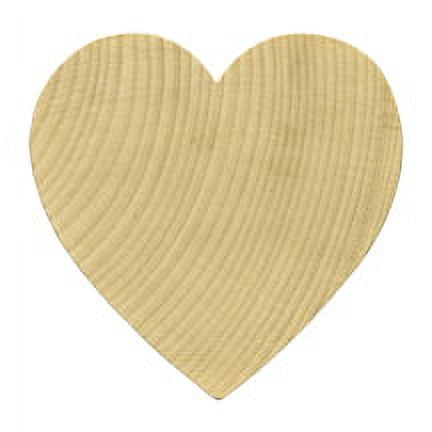 5 Pcs Hearts 2-1/2" tall x 2-1/2" wide x 1/4" thickOur hardwood hearts are ready to paint and decorate.