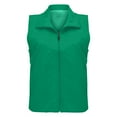 thumbnail image 2 of MESSUEN Mens Vest Fishing Vest Mock Neck Raglan Vest Lapel Sleeveless Pockets Zipper Placket Mesh Outdoor Vest Color Fit Work Waistcoat Womens Blouses Summer Women's Summer Tops Green 1 XL, 2 of 5