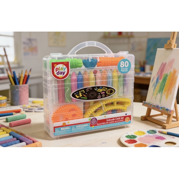 【SALE】LESQUE MHAK COLORPATTERN7.5”【KIDS】 Play Day 80Pc Sidewalk Chalk Set Craft Kits - Walmart.ca