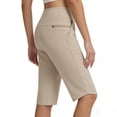 thumbnail image 5 of Tqcoqu Womens Capri Pants High Waisted Straight Leg Yoga Leggings with Pockets Workout Summer Pants,Khaki,Women's S-XXXL, 5 of 7