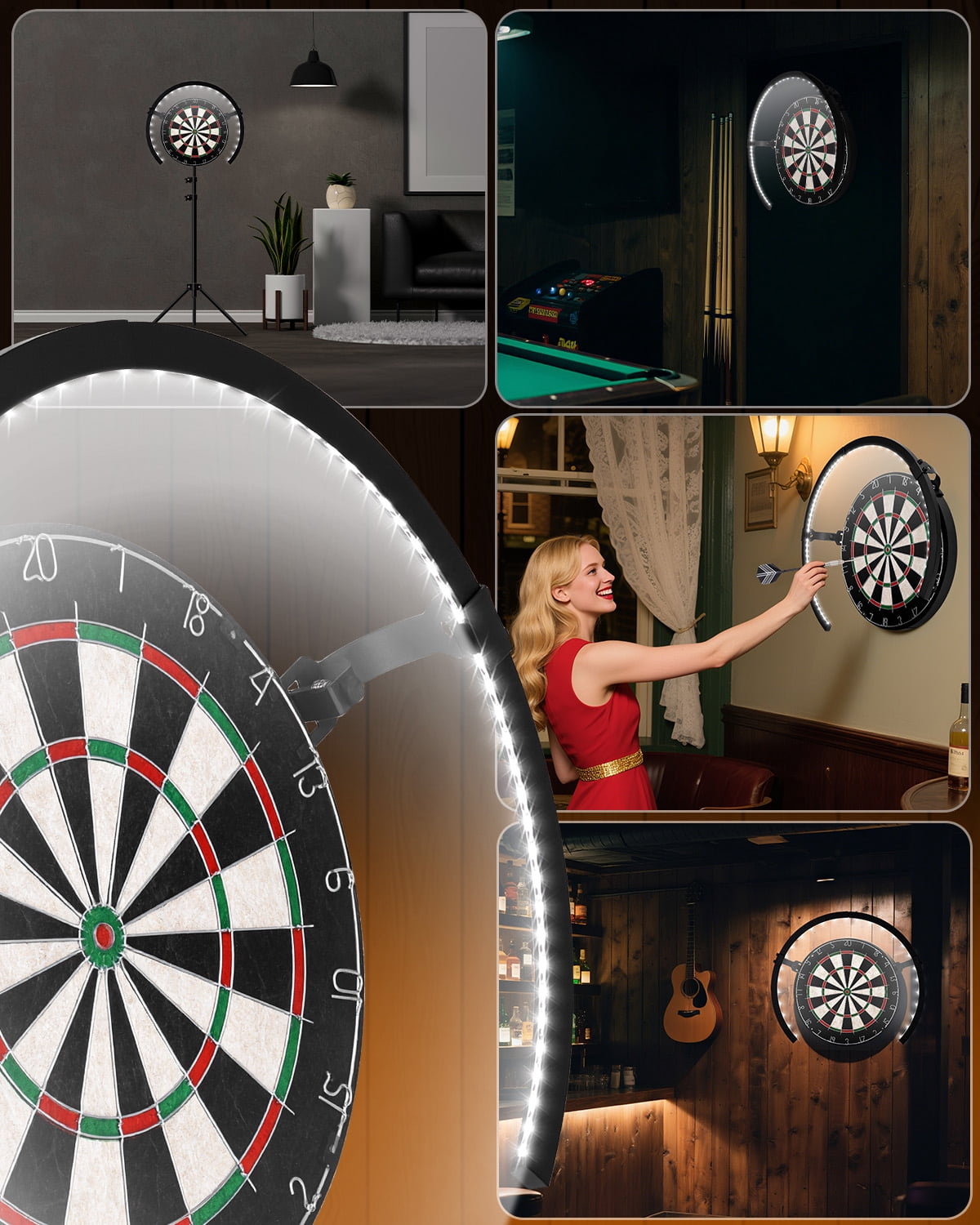 Yirinatek Darts LED Dartboard Light - Dart Board Lighting for The Board