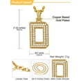 thumbnail image 3 of FindChic Initial Necklace for Women Men Personalized Gifts 14K Gold Plated Wheat Chain Bling CZ Alphabet Letter D Pendant Jewelry for Birthday Christmas, 3 of 9