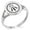Silver, variant on Stainless Steel Celtic Awen Arwen Three Rays Minimalist Oval Top Polished Statement Signet Ring