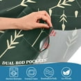 thumbnail image 4 of Yayeee Kitchen Valance Rod Pocket 54" x 18" Living Room Window Curtain, Dark Green Plants, 4 of 6