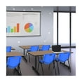thumbnail image 3 of Regency Kobe 48 x 30 in. T-Base Training Seminar Table- Noble Oak, 2 M Stack Chairs- Blue, 3 of 10