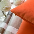thumbnail image 2 of Phantoscope Soft Silky Velvet Series Square Decorative Throw Pillow Cusion for Couch, 20" x 20", Orange Red, 2 Pack, 2 of 7
